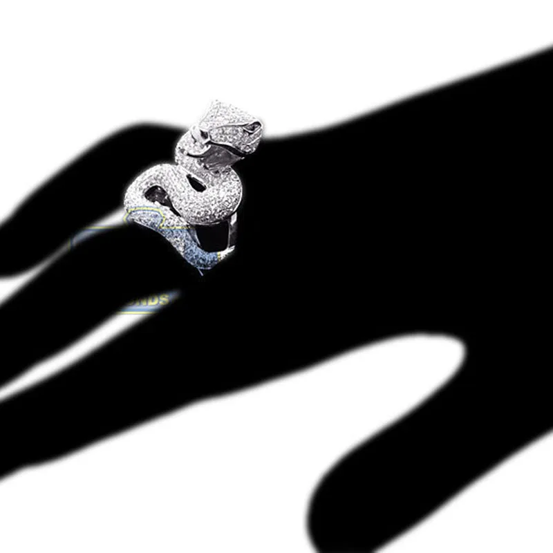 Мужское кольцо в виде змеи Модные Дизайнерские Длинные кольца на палец 1 шт.