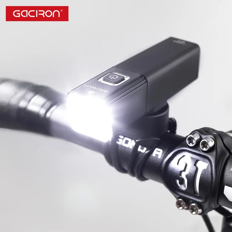GACIRON V10-500/800 люмен светодиодный велосипедная лампа, головной светильник USB на передней панели Перезаряжаемые IPX6 Водонепроницаемый на переднюю раму, велосипедные аксессуары