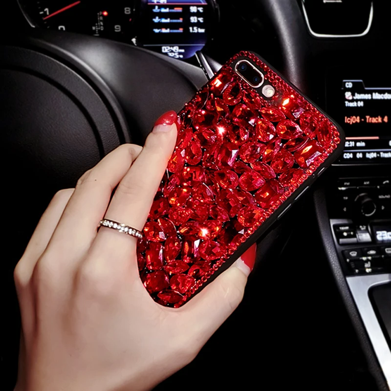 3D Bling женщина ручной работы со стразами Алмазный Обложка телефона чехол для samsung