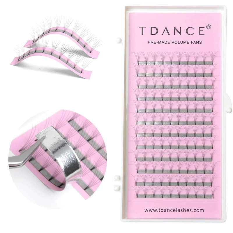 TDANCE 10 шт./партия короткие Стволовые предварительно сделанные вентиляторы 3d/4d/5d/6d/7d ресницы русский объем и удлинение ресниц искусственная норка для ресниц расширение