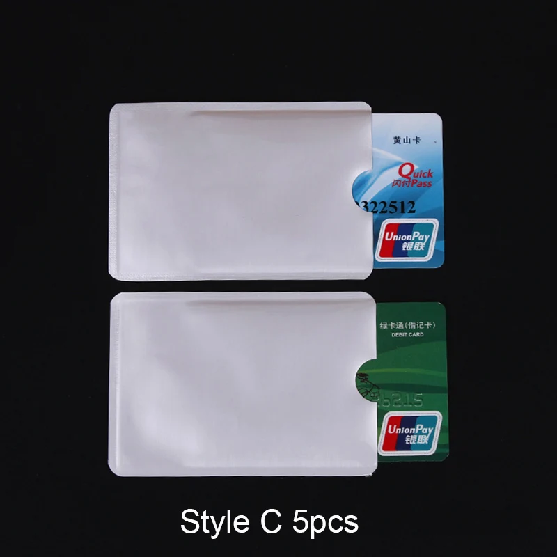Style C 5 шт. Анти rfid Блокировка ридер держатель для карт кошелек металлический бизнес держатель для кредитных карт чехол для мужчин и женщин держатели для карт и id porte carte - Цвет: Style C