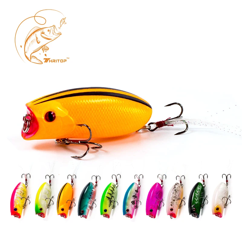 Thritop New Lifelike Crank Baits 55mm 10.4g TP004 10 Different Colors for Choose Crank Fishing Lure Professional Fishing Tool