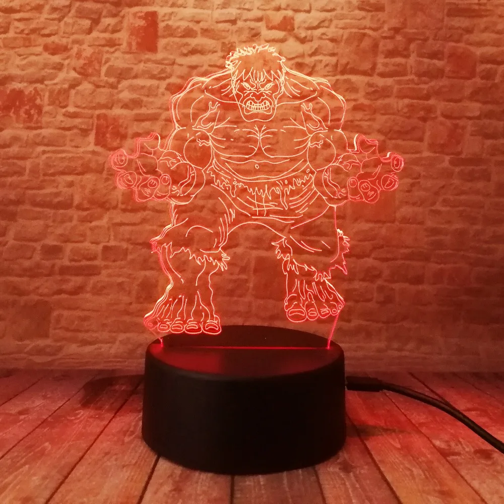 Горячая Marvel Мстители 3D Искусство Железный человек Маска Супермен Бэтмен DC Логотип Символ 7 цветов градиент ребенок мужчина Мальчики Рождество Дети друг подарки