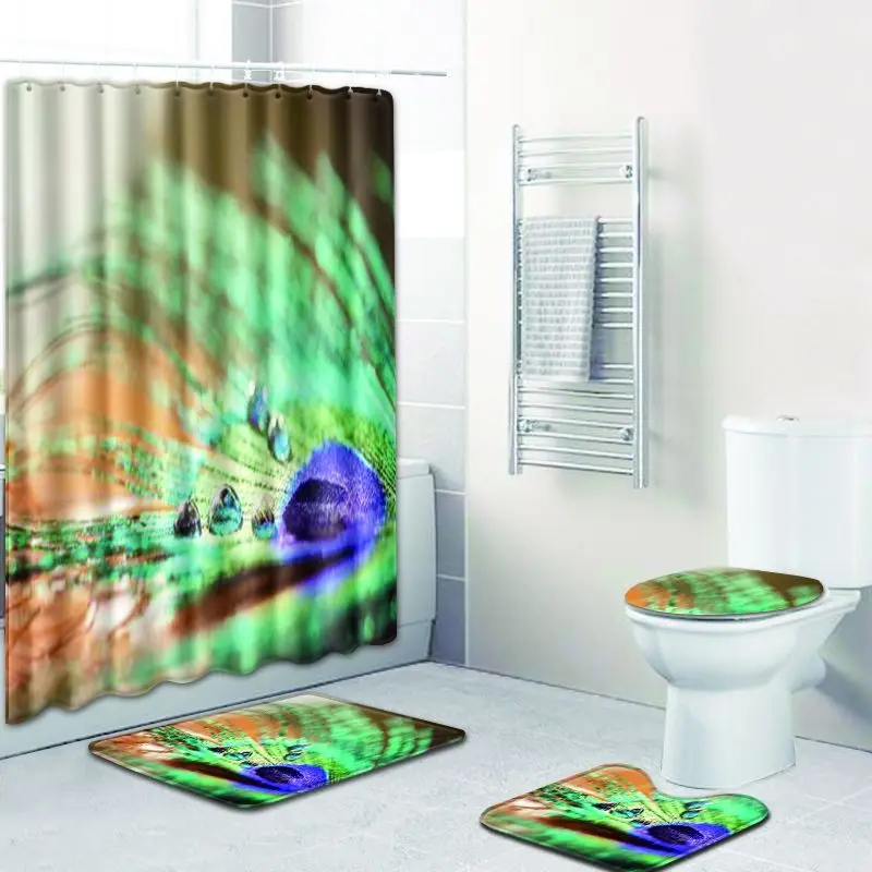 Бесплатная доставка 4 шт. зеленый светло-голубой Banyo Paspas коврик для ванной комнаты