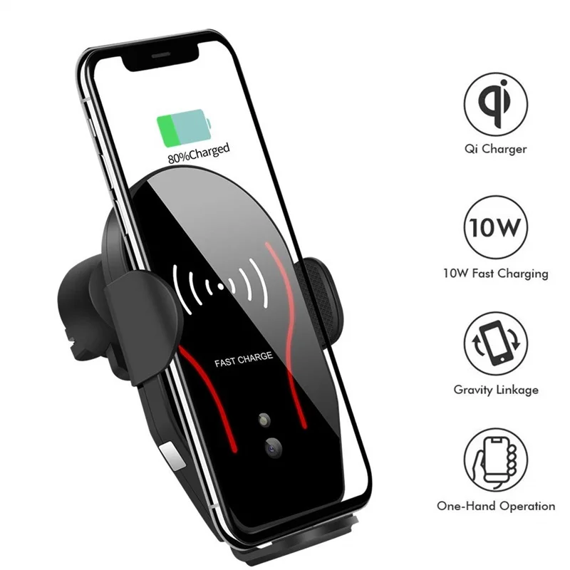 Tongdaytech 10 Вт автомобильное Qi Беспроводное зарядное устройство для Iphone 8 X XS MAX автоматическое вентиляционное отверстие держатель быстрое зарядное устройство для samsung S10 S9 S8 Plus