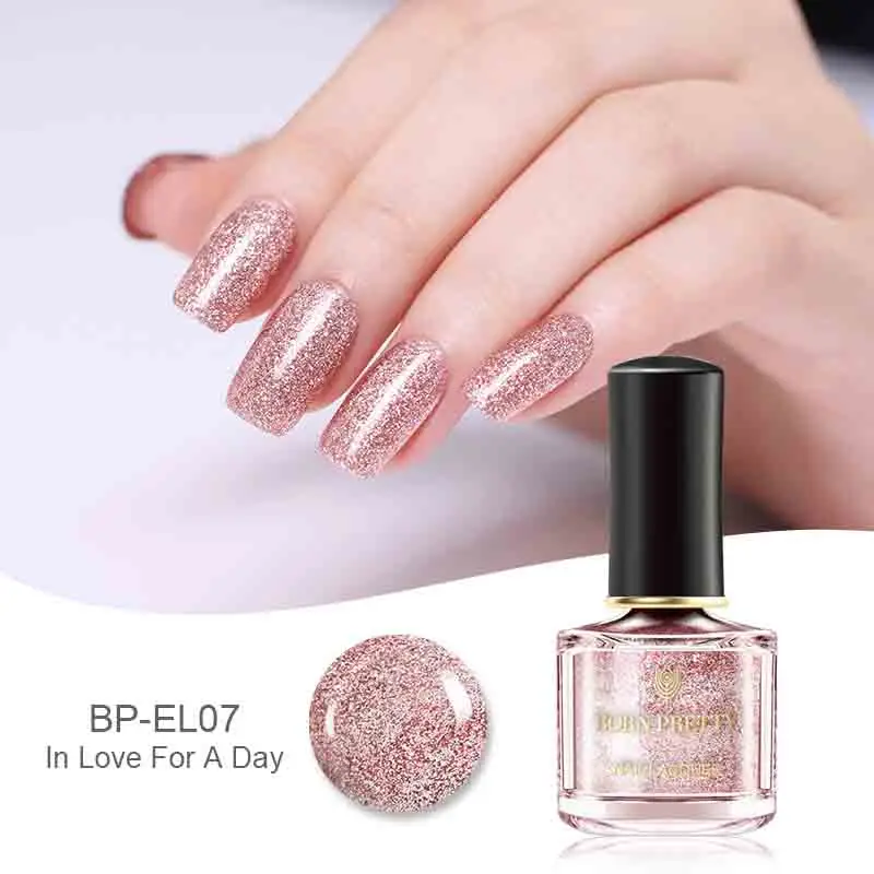Color35 BORN PRETTY 6ml Iridescent Shiny Holographic Nail Polish Wonderworld Glitter Series Sequins Nail Art Lacquer Manicure Tools - Цвет: Color35