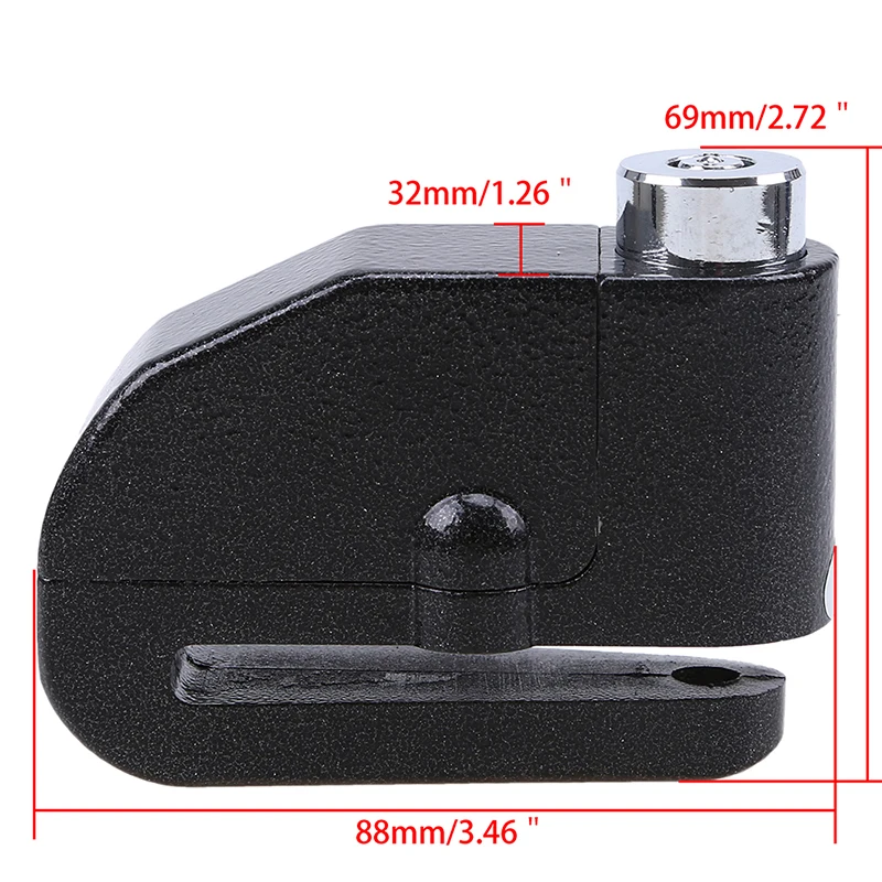 Posbay Черный Мотоцикл Противоугонная сигнализация замок мотоцикл велосипед