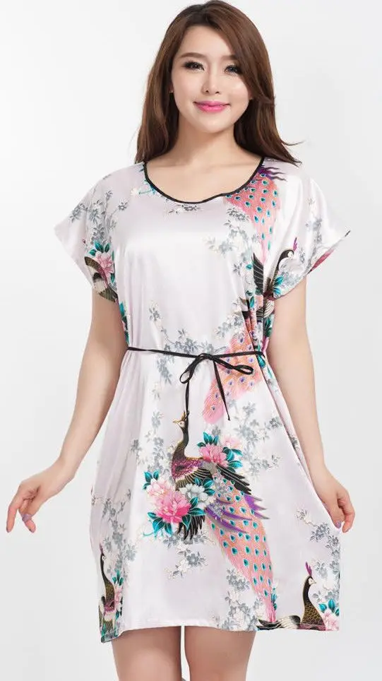 Новинка хит продаж Модный женский летний халат китайское женское шелковое