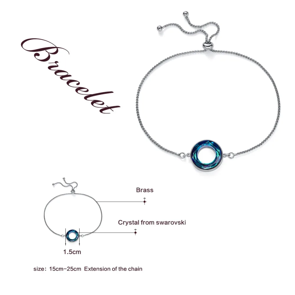 Cdyle Adjustable Bracelets Circle Embellished with crystal For Women Jewelry Female Wedding Gifts|Браслеты с шармами| |