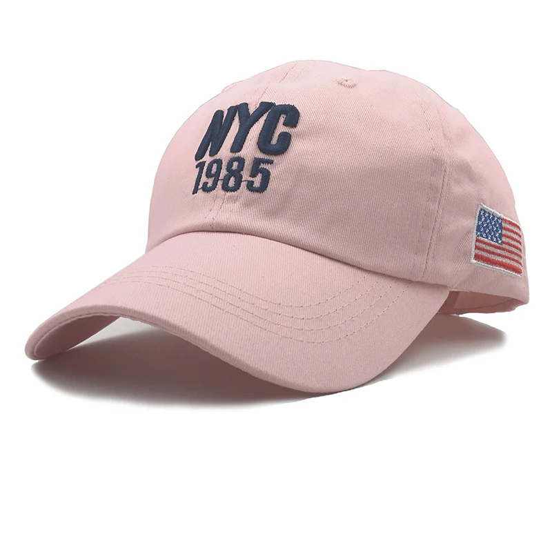 Розовый Стиль NYC 1985 шляпа толстовки с надписью «Make America Great Again» Шапки Для женщин Кепки s бренд флаг Кепки s бейсбольная кепка USA Для мужчин Спорт на открытом воздухе США Бейсбол - Цвет: Розовый