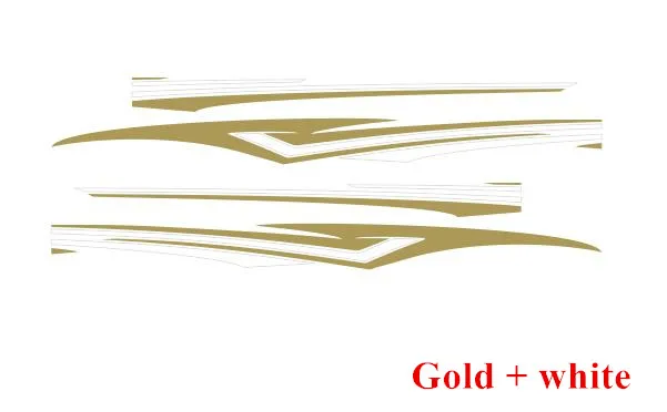 Gold-white Гоночный Спорт полосы автомобиля стикер Авто тело декор наклейка для Jeep Grand Cherokee внешние аксессуары линии талии наклейки - Название цвета: Gold-white