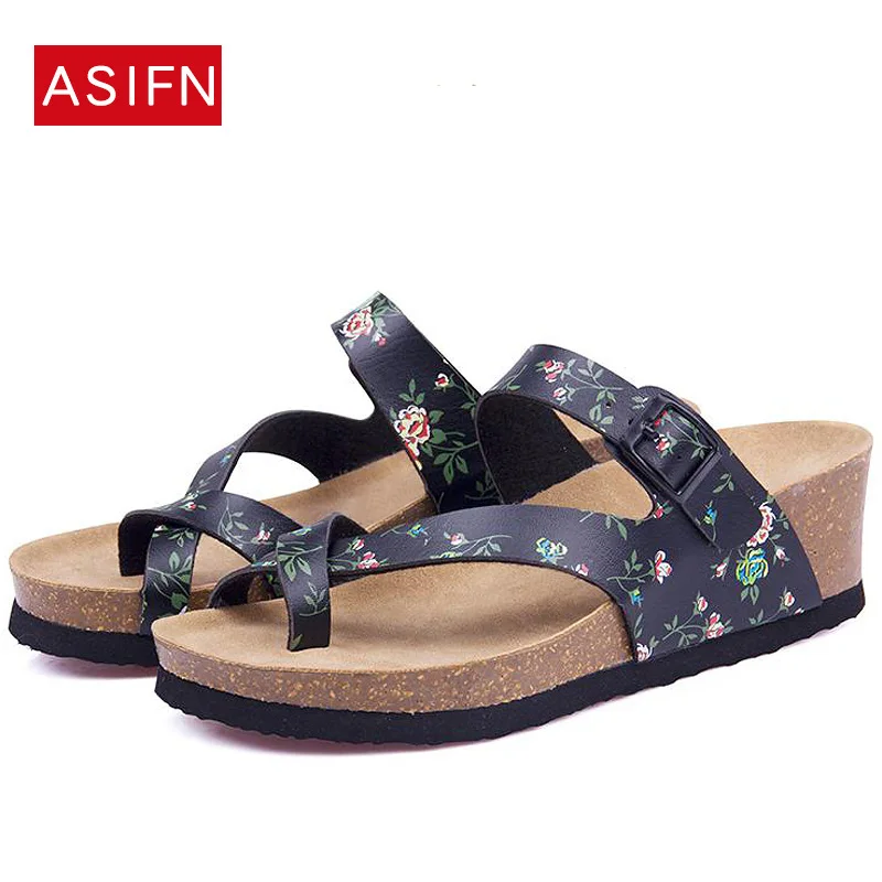 Женские босоножки мягкая пробковая обувь на высоком каблуке женские летние