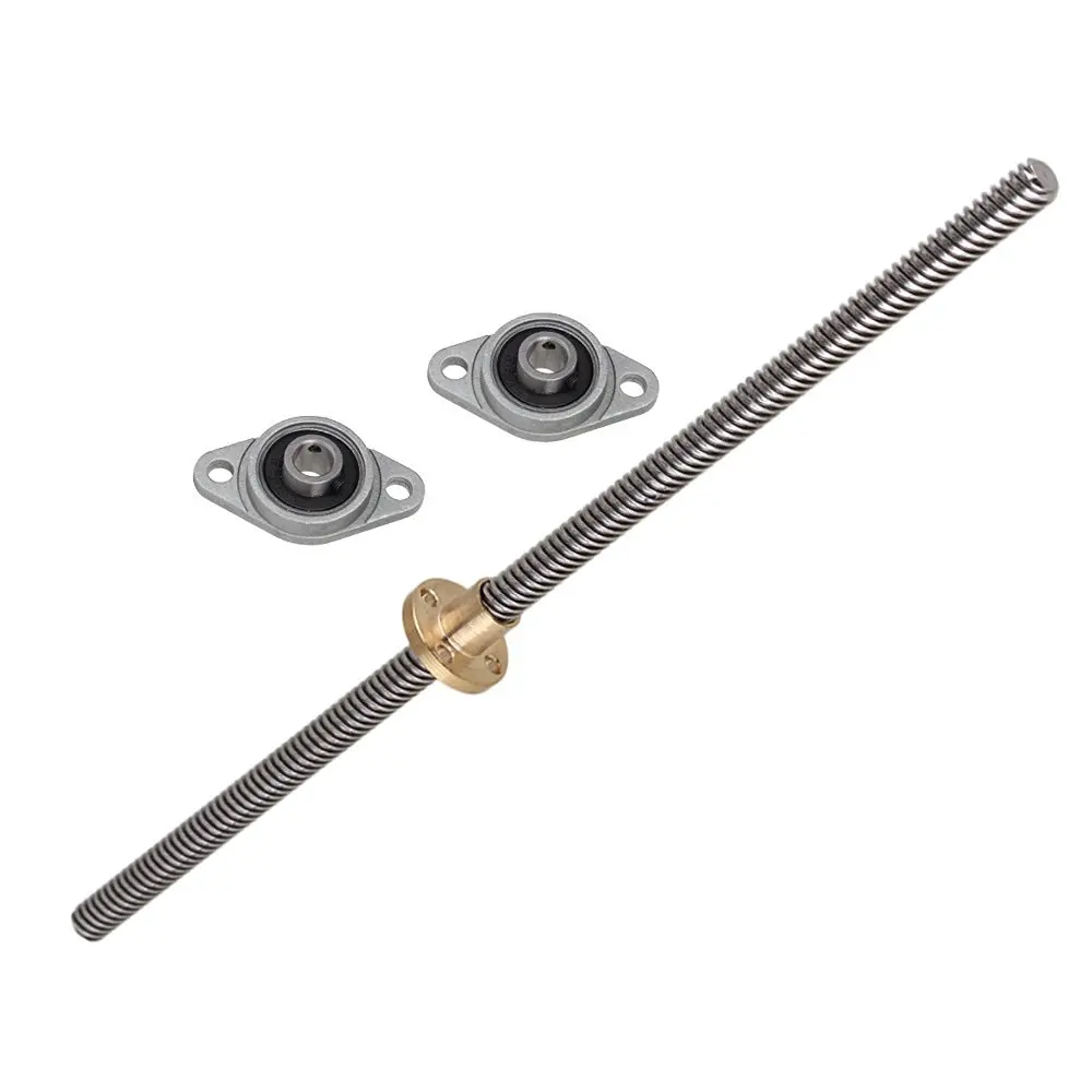 250 мм длина 8 диаметр серебристый вертикальный свинцовый винт и подшипник с