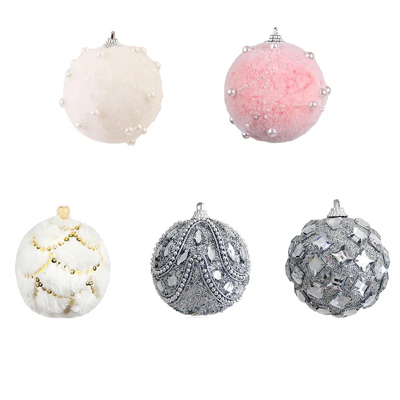 

7/8cm Merry Christmas Rhinestone Glitter Baubles Tree Balls Decor Christmas Tree Hanging Ornaments Foam Balls 1pc