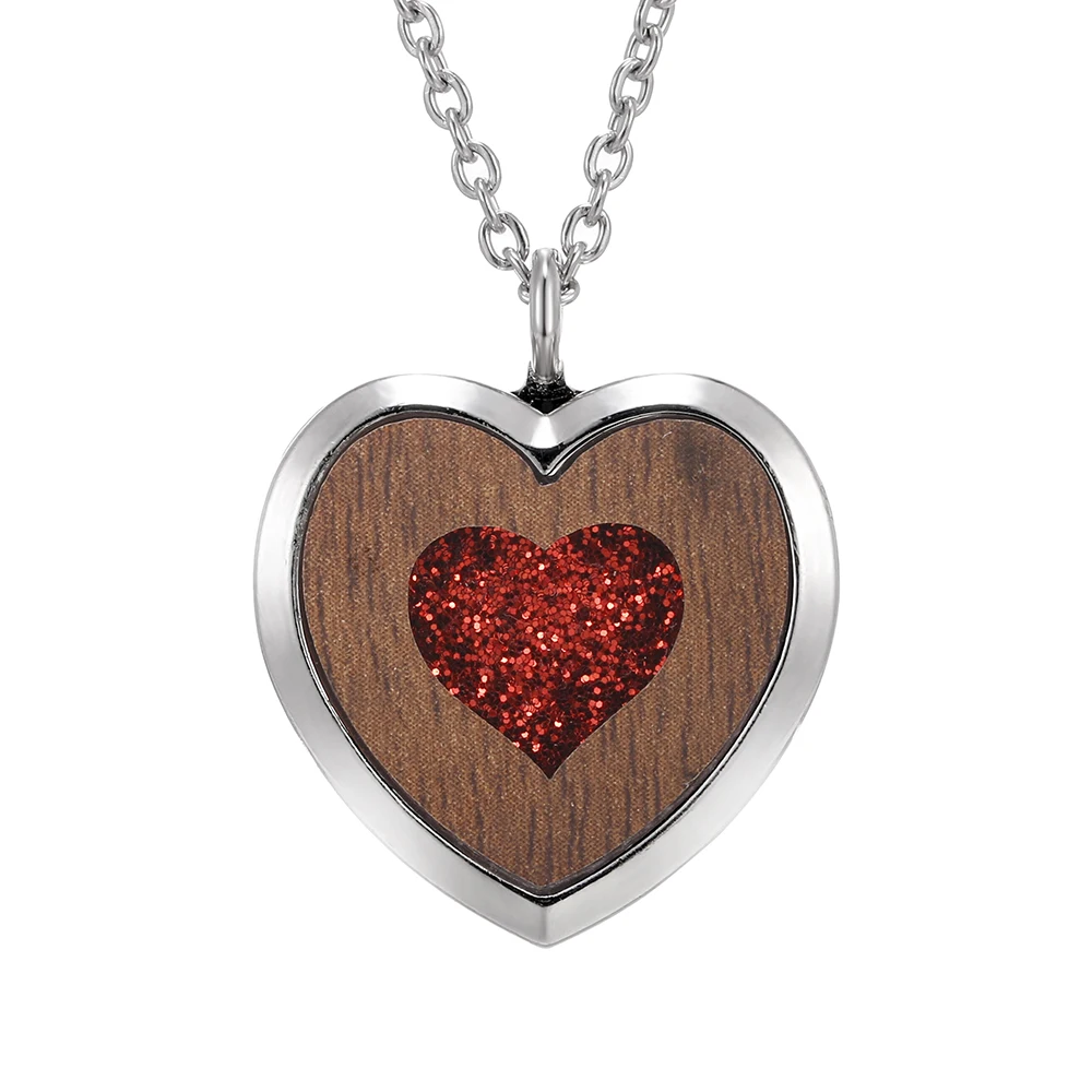 Ожерелье медальон с сердечком ювелирные изделия диффузором из эфирного масла