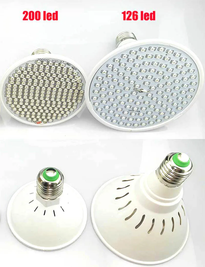 126 200 led светильник для выращивания растений E27 лампа комнатных цветок
