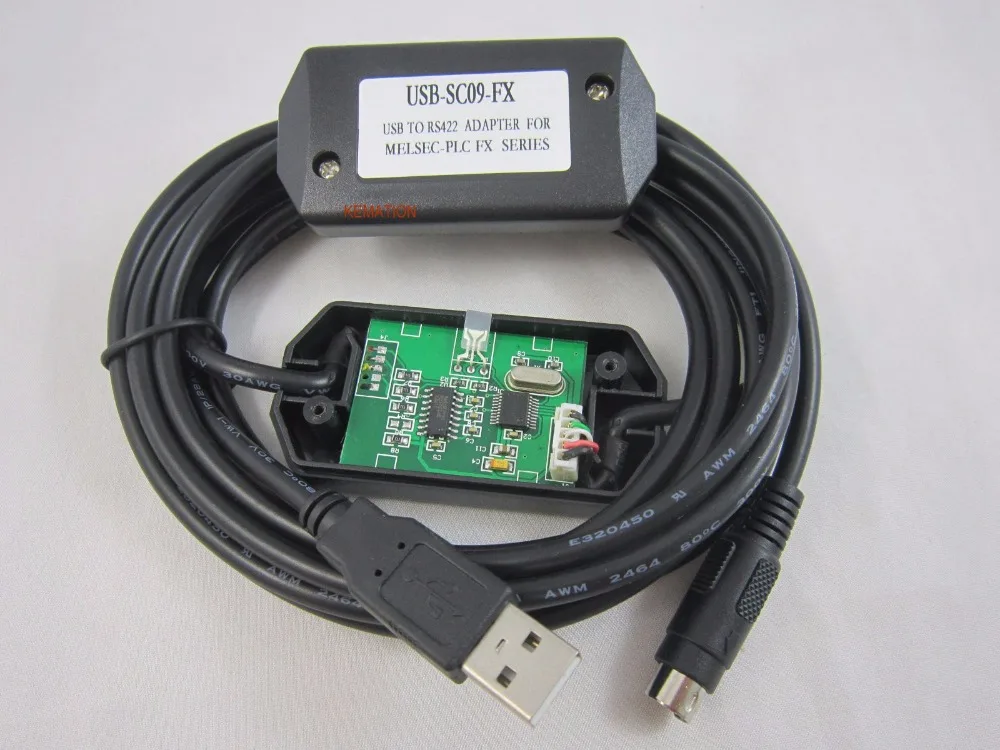 Адаптер интерфейса USB/RS422 кабель программирования для FX series PLC USBSC09FX 2 5 м поддержка