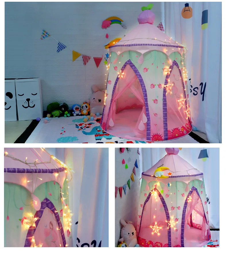 Детская игрушка палатка-замок Портативная Складная Tipi принцесса складная палатка детский замок Cubby игровой домик детские подарки уличные игрушки палатки