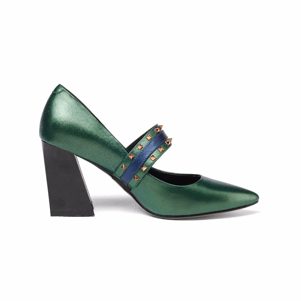 MLJUESE/Новинка 2018 года туфли лодочки из натуральной кожи слипоны Mary Janes sapatos feminino