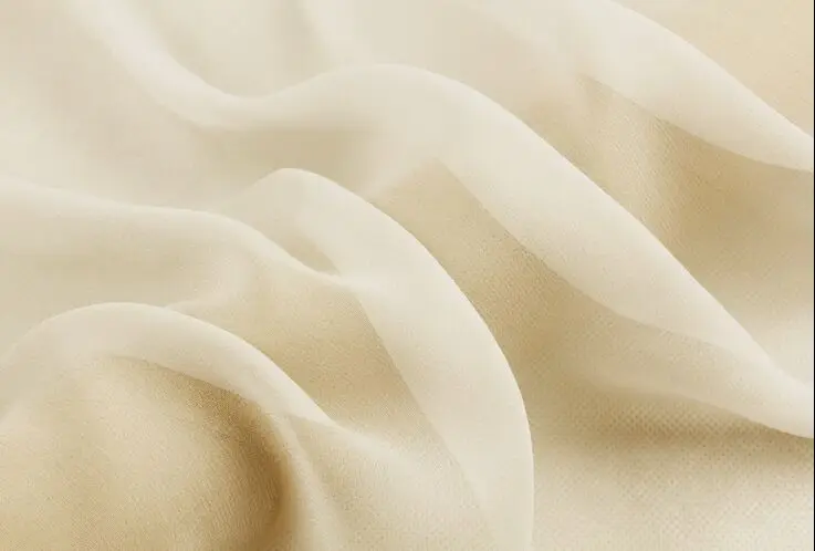 Howmay чистый шелк ткань жоржет 8 момме 138 см 54 &quotcreme цвет 100 # легкий мягкий тюль|soft
