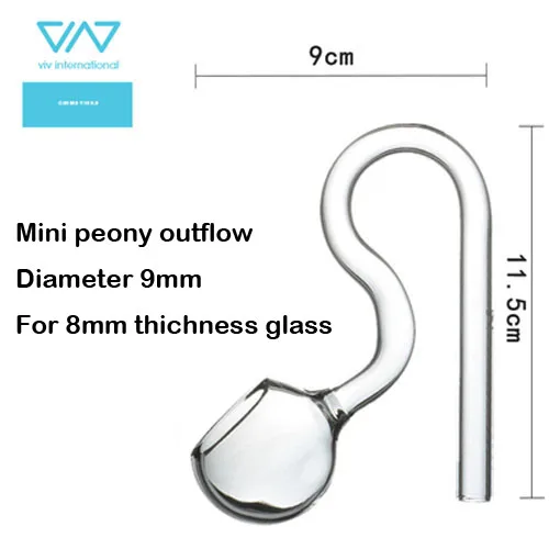 Mini peony out 9mm VIV мини нано Лилия Орхидея пион реактивный поток из стекла трубы фильтр Аксессуар качество ada 9 мм 12 мм воды завод аквариум пейзаж - Цвет: Mini peony out 9mm
