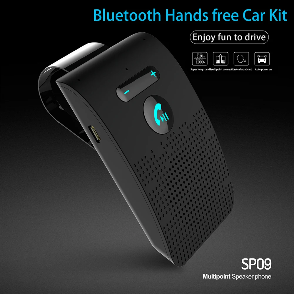 SP09 беспроводной автомобильный Bluetooth V4.2 громкая связь комплект динамик телефон