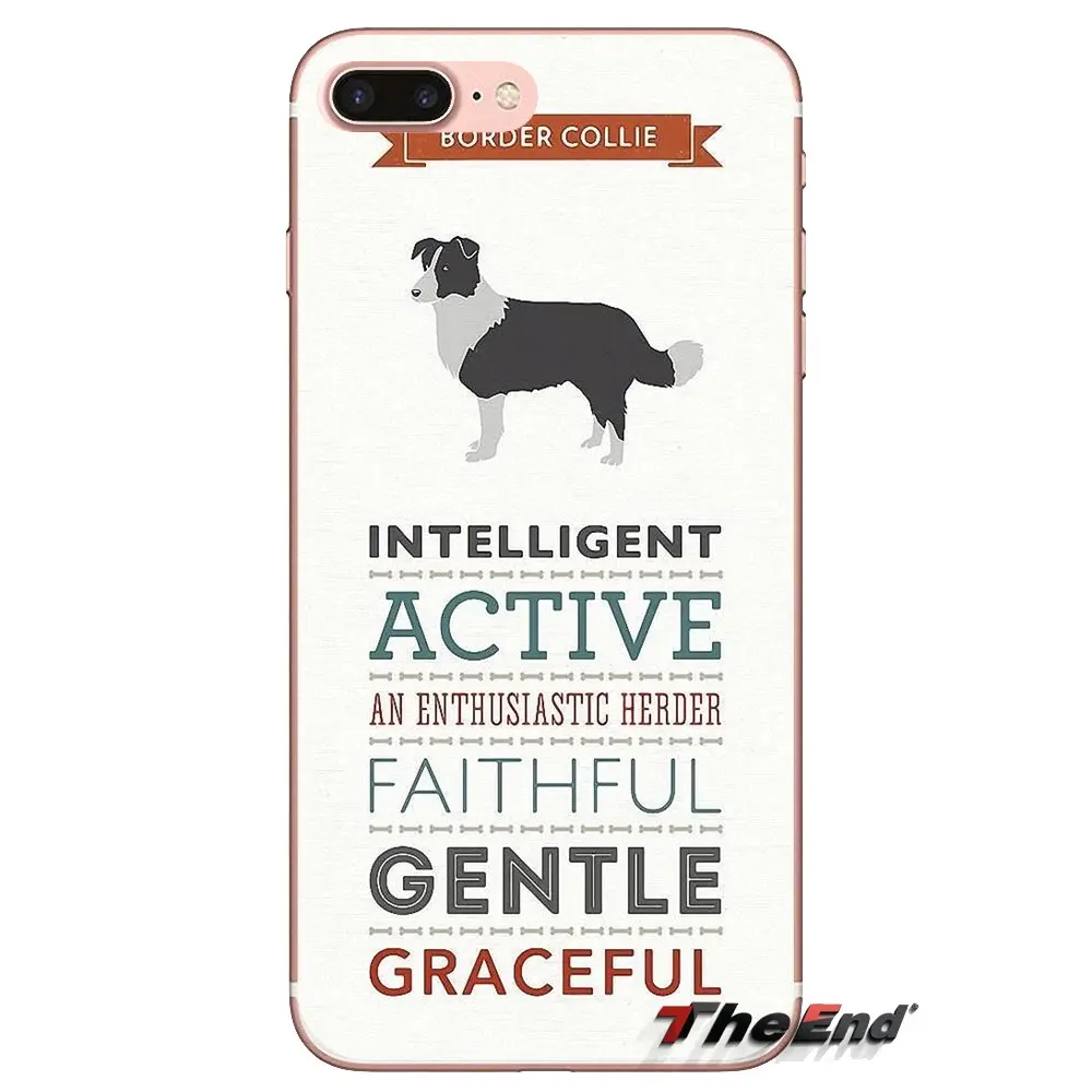 Transparent Soft Shell Covers For Xiaomi Redmi 4A S2 Note 3 3S 4 4X 5 Plus 6 7 6A Pro Pocophone F1 Border Collie Dog |