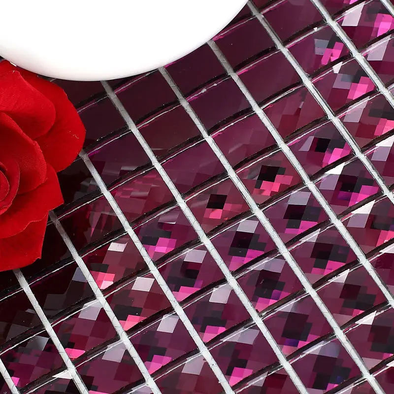 20 мм 13 краев скошенный Кристалл алмазное стекло зеркальная мозаичная плитка