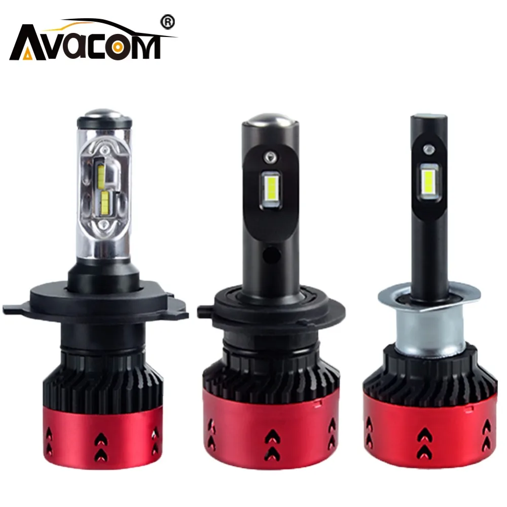 Светодиодный головной фонарь Avacom H1 H3 H4 H7 H15 Turbo 6500 К белый 16000Lm светодиодный H13 HB3 HB4