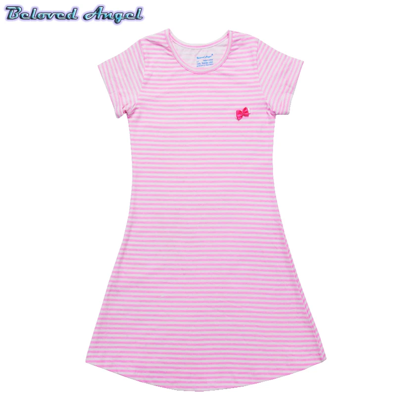 Одежда для маленьких детей Повседневное платье принцессы с бантом и рукавами