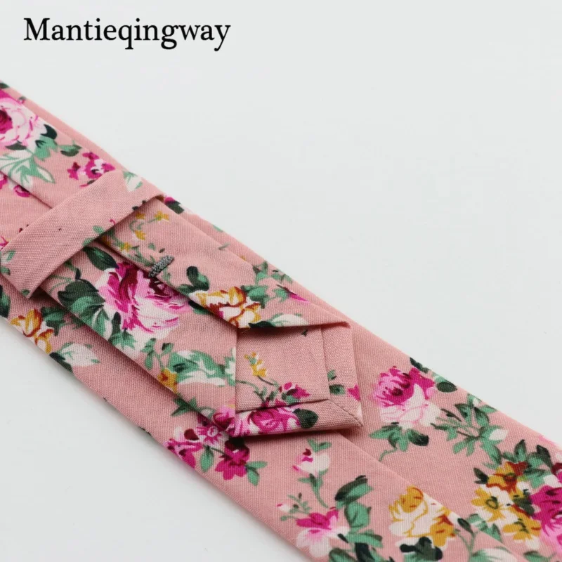 Mantieqingway для мужчин галстук бабочка платок набор галстуков хлопок с цветочным