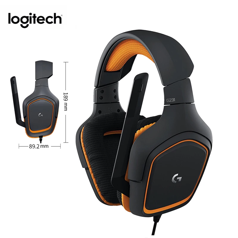 Игровая стерео гарнитура Logitech G231 PRODIGY, оригинальная гарнитура с  шумоподавлением и микрофоном, разъем 3,5 мм, совместимая гарнитура для Xbox  One, PS4 | Электроника | АлиЭкспресс