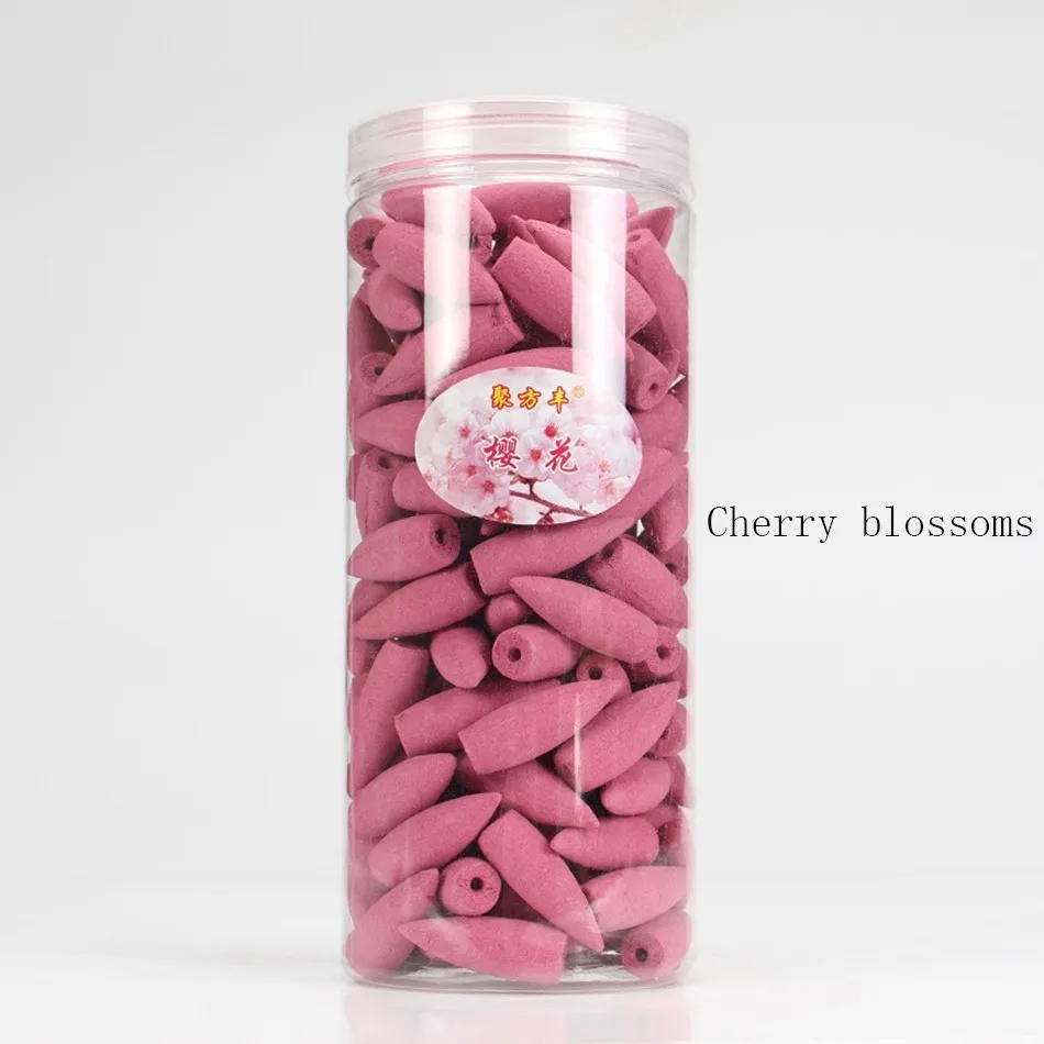 Cherry blossoms Керамическая горелка для благовоний с обратным потоком в виде водопада с конусами для благовоний в форме лотоса, Будды, ручной держатель для благовоний, украшение для дома и офиса, арома - Цвет: Cherry blossoms