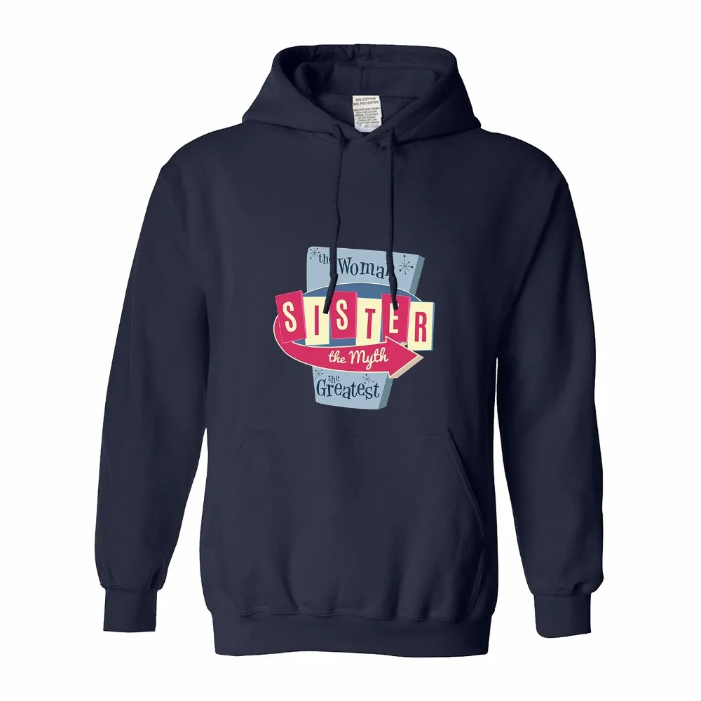 Сестра женщина миф наибольшее Премиум Crewneck человек худи|Мужские толстовки и