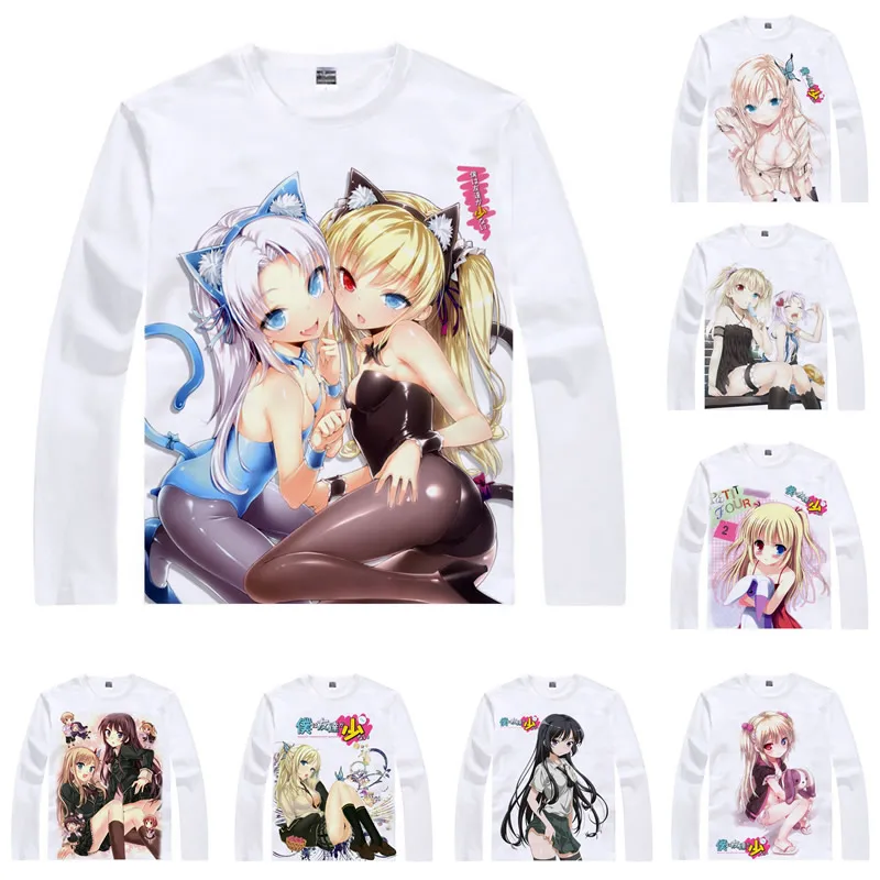 Футболка с длинным рукавом Coolprint аниме Haganai NEXT Boku Wa Tomodachi Ga футболки Sukunai Yozora Mikazuki