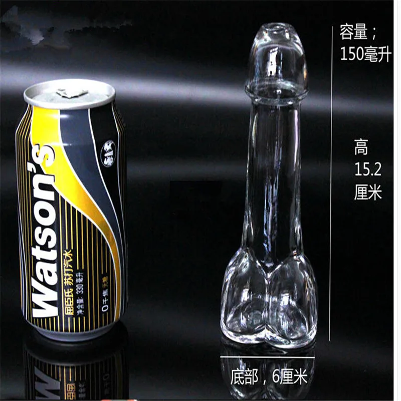 1 шт. 150 мл Прозрачный Пенис выстрел Стекло коктейльное член Chug Спортивная бутылка