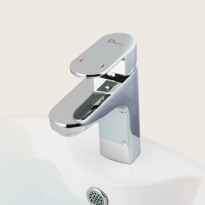

chrome basin faucet brass bathroom faucet single handle bathroom tap Contemporary Contemporary sink tap cold and hot water tap