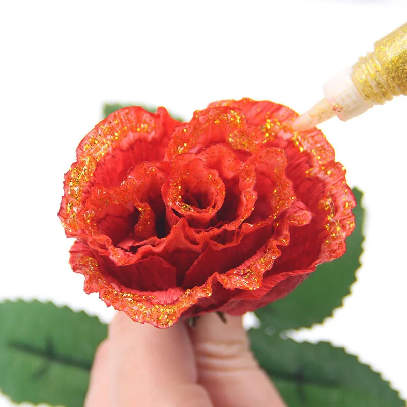 12 шт. цветные блестящие Порошковые наклейки для детей|Жидкий клей| |