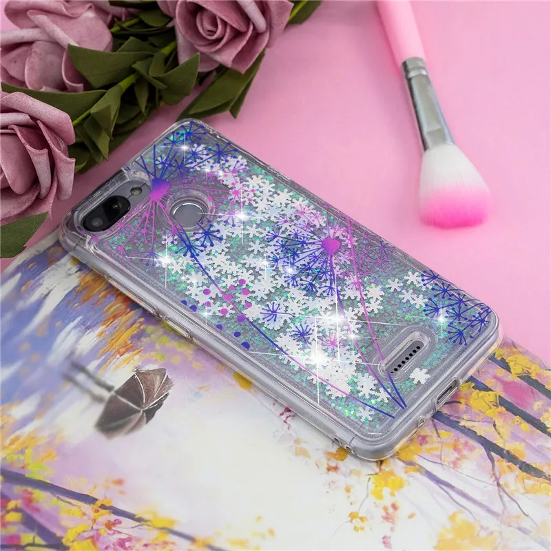 Силиконовый чехол для Xiaomi Redmi 6 чехлы 6A с жидкими блестками мягкий из тпу