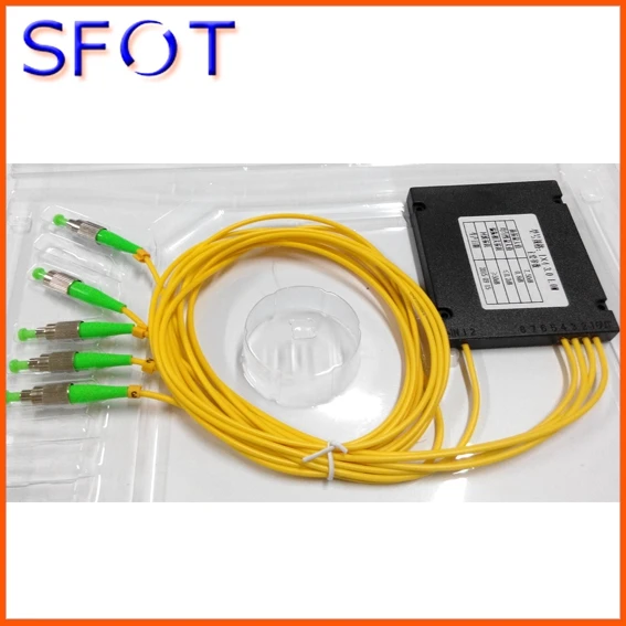 

Fiber Optic Splitter, FBT 1*4 Splitter, four window coupler, with FC/APC connectors