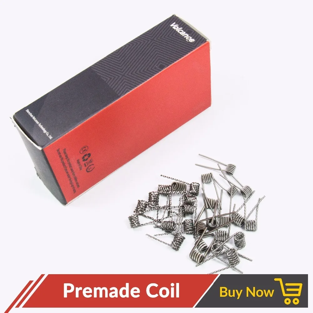 Volcanee 100/200 намоток Alien Clapton Flat Twisted Fused с сопротивлением Quad Тигр нагревательный