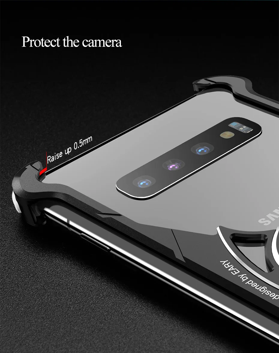 OATSBASF металлический чехол для samsung Galaxy S10 S10 Plus S10e, персональный металлический бампер, противоударный чехол