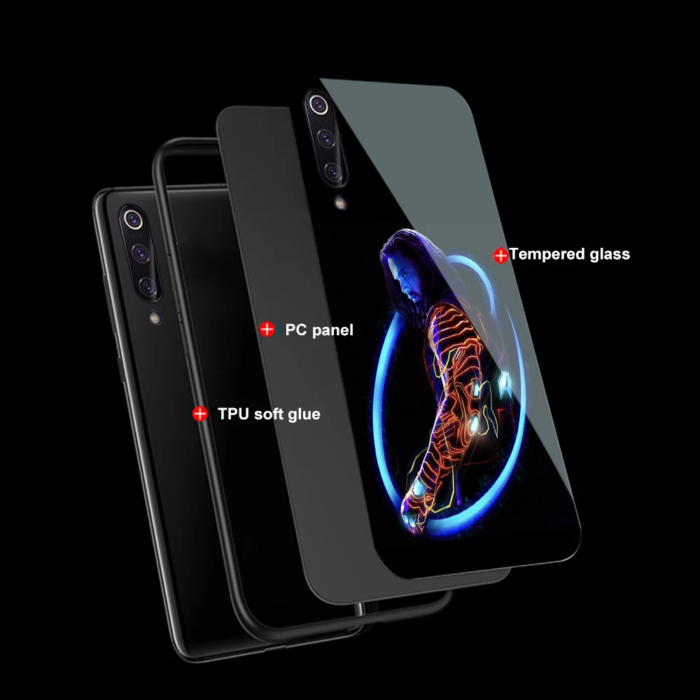Чехол для телефона ciciber Redmi Note 7 6 5 Pro Plus светящаяся стеклянная крышка Xiaomi 9 A2 8 6X MIX 2 2S