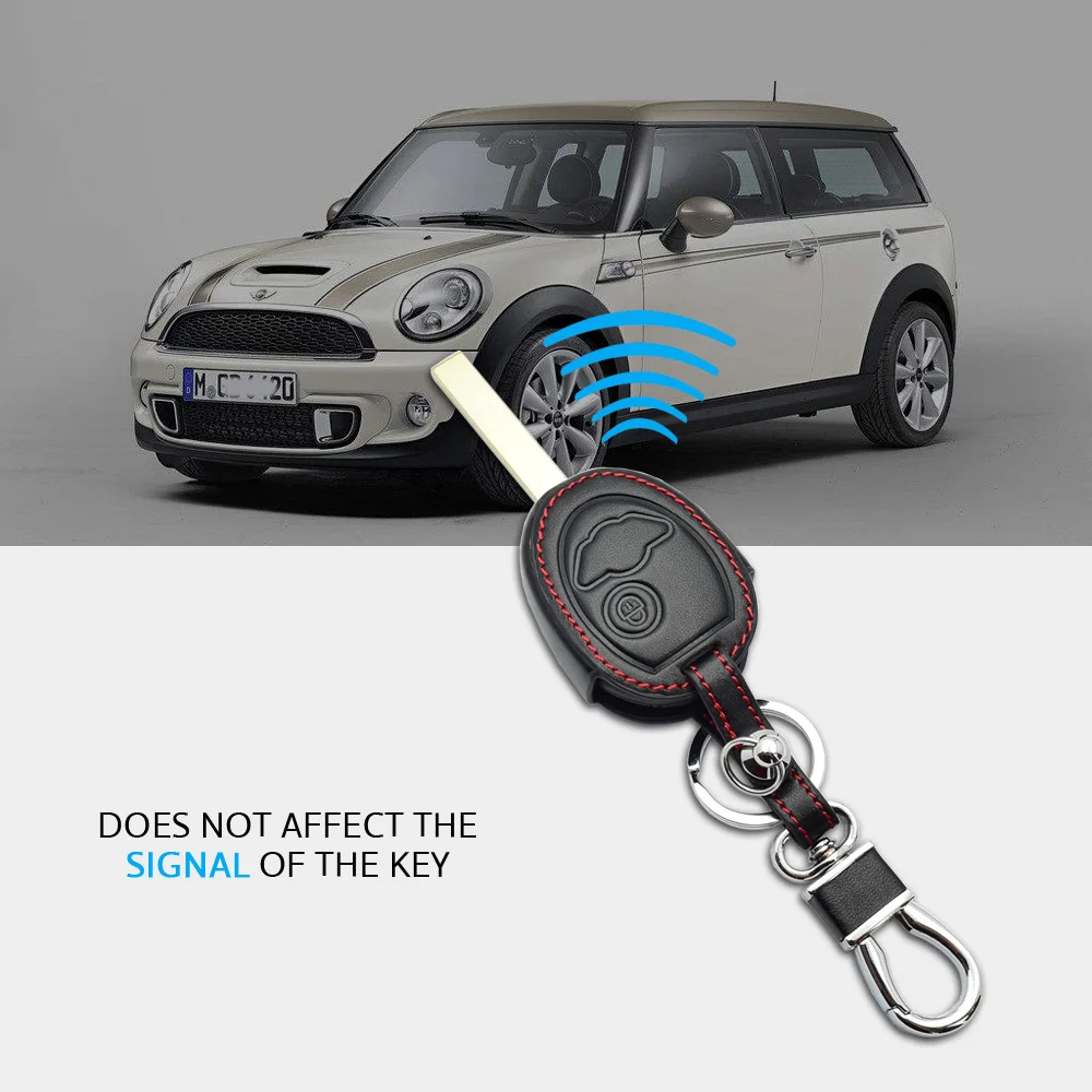 ATOBABI 1 Кнопка кожаный чехол для ключей автомобиля брелок аксессуар BMW 2002 2007 Mini Cooper