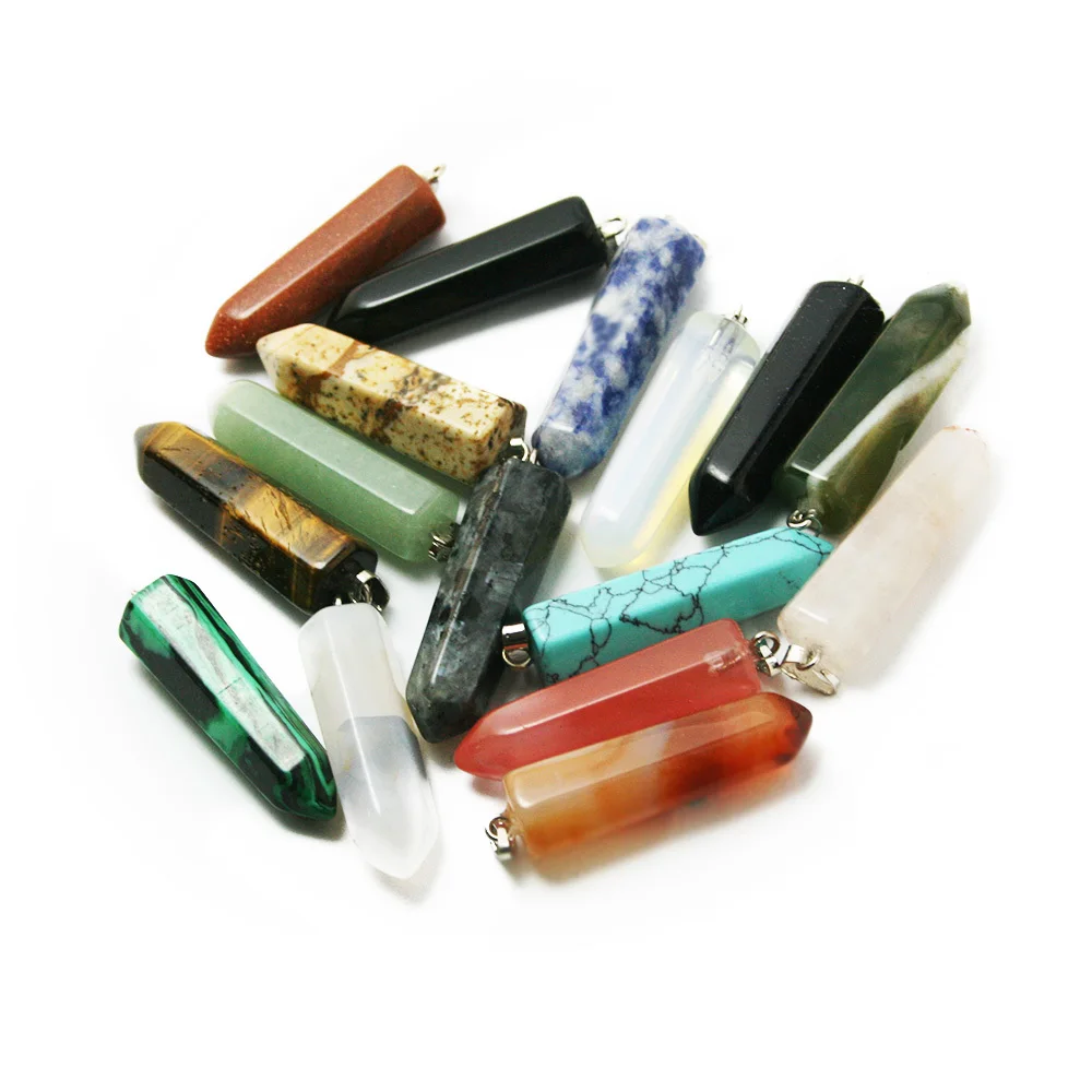 Ожерелье с подвеской из кварца в форме цилиндрической формы для женщин 1 шт.