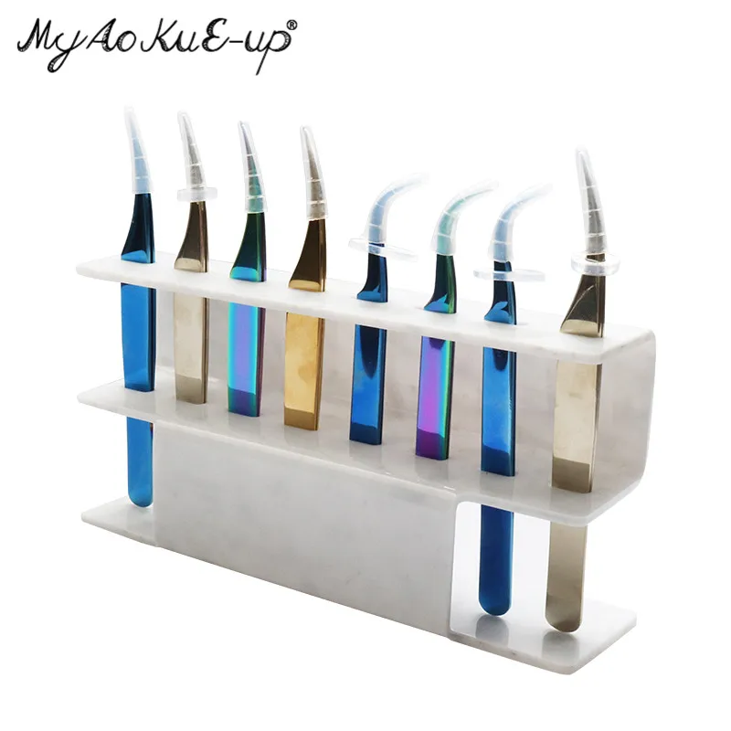 MyAoKuE-Up Пинцет для хранения, держатель для ресниц, акриловый пинцет, подставка для хранения ножниц, держатель, инструмент для красоты и макияжа