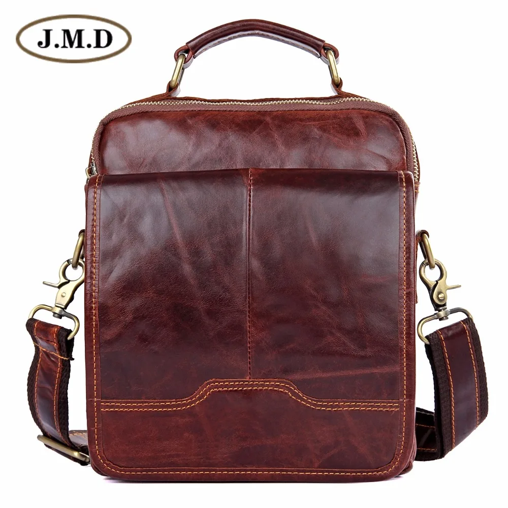 J.M.D мужская сумка мессенджер из натуральной кожи винтажная Сумка слинг 1018Q|leather men