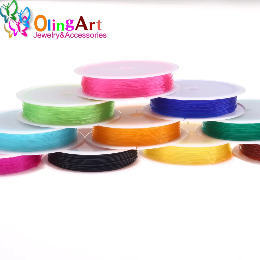 OlingArt 0 8 мм 7 м/рулон шнур многоцветный кристалл эластичная проволока для
