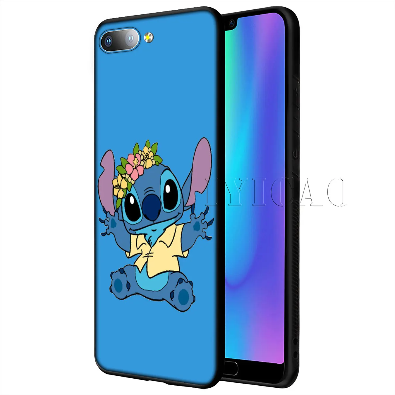 IYICAO Cute Lilo Stitch Cartoon Soft Case for Huawei Y9 Y7 Y6 Prime 2019 Cover Honor 20 8C 8X 8 9 9X 10 Lite 7C 7X 7A Pro |