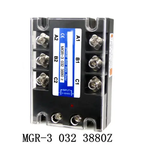 

DC to AC 3-32VDC Input 380VAC Output SSR 80A 032 3880Z Three 3-Phase Solid State Relay